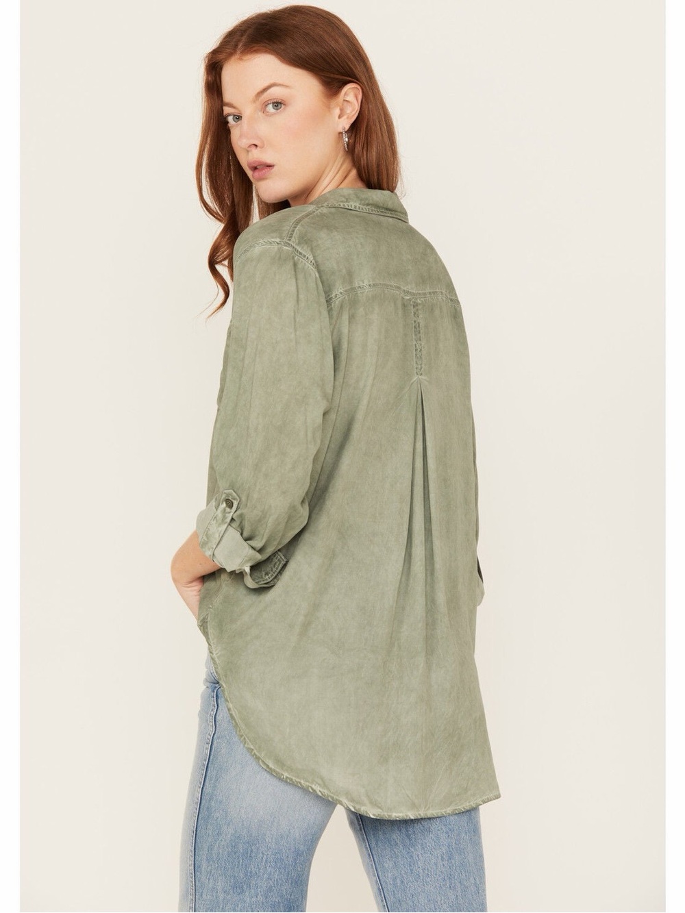 Velvet Heart Olive Green Button-Down Shirt